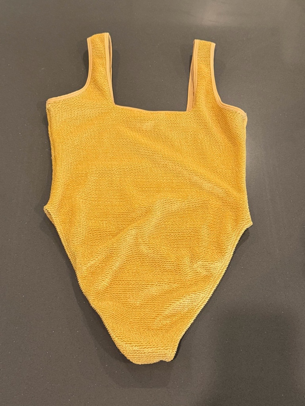 Montce Allie One Piece Swimsuit in a Yellow Gold Sz Small EUC Quiet Luxury Beach - Picture 8 of 14